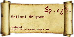Szilasi Ágnes névjegykártya